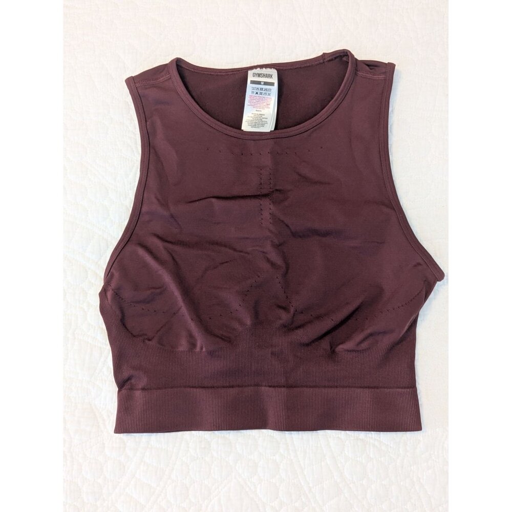 Gymshark Womens Burgundy Seamless Sports Tank Top M